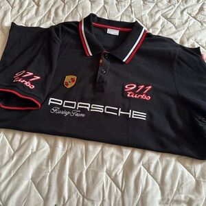 COPY - PORSHE DRIVER'S  SELECTION PORSHE 911 TURBO RACING TEAM POLO  IN SIZE XL